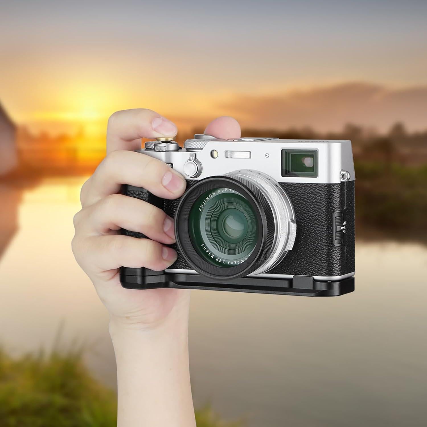 Mango de Agarre Haoge HG-XVIB para Fujifilm X100VI - Aluminio