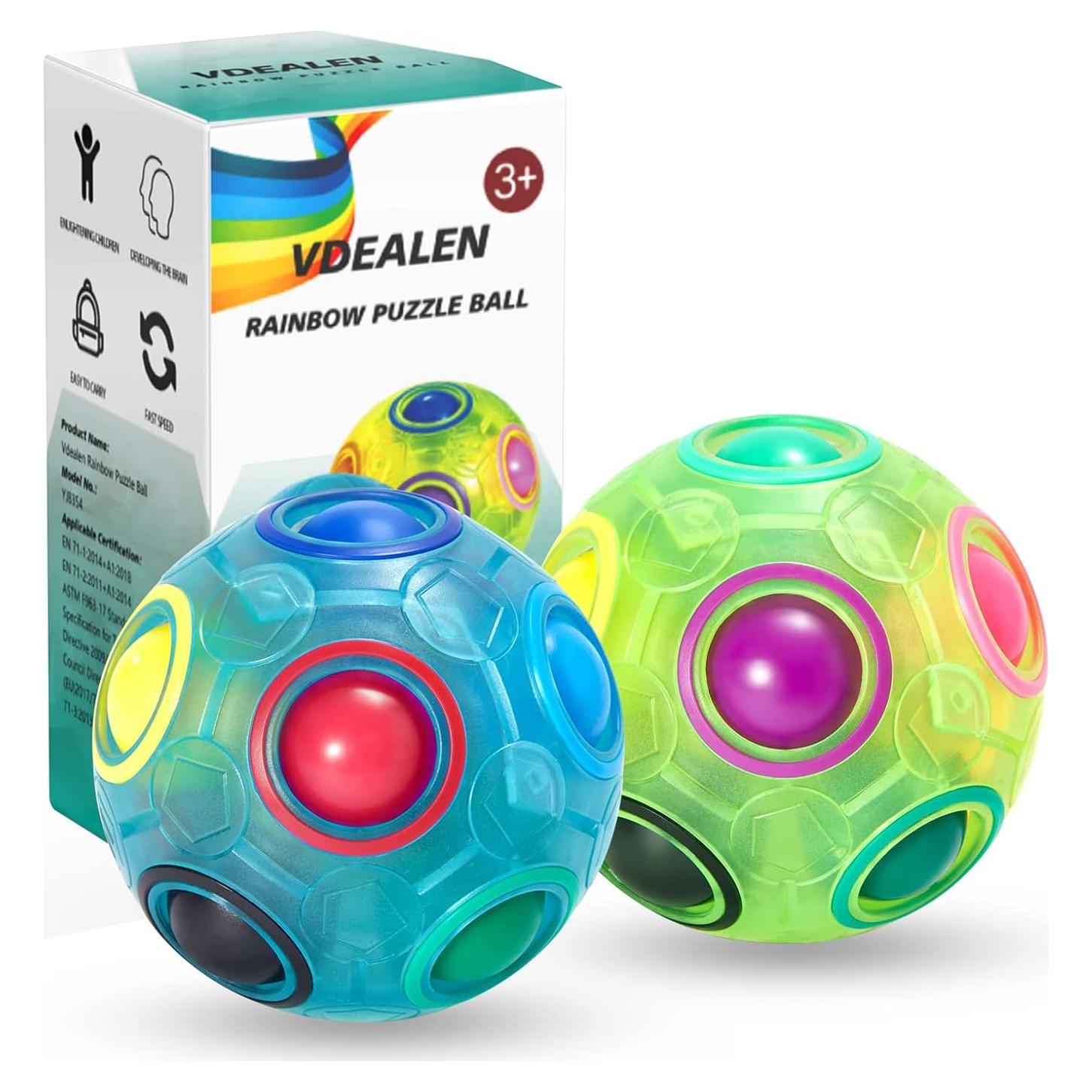 Bola de Rompecabezas Arcoíris Vdealen 7 cm Antiestrés