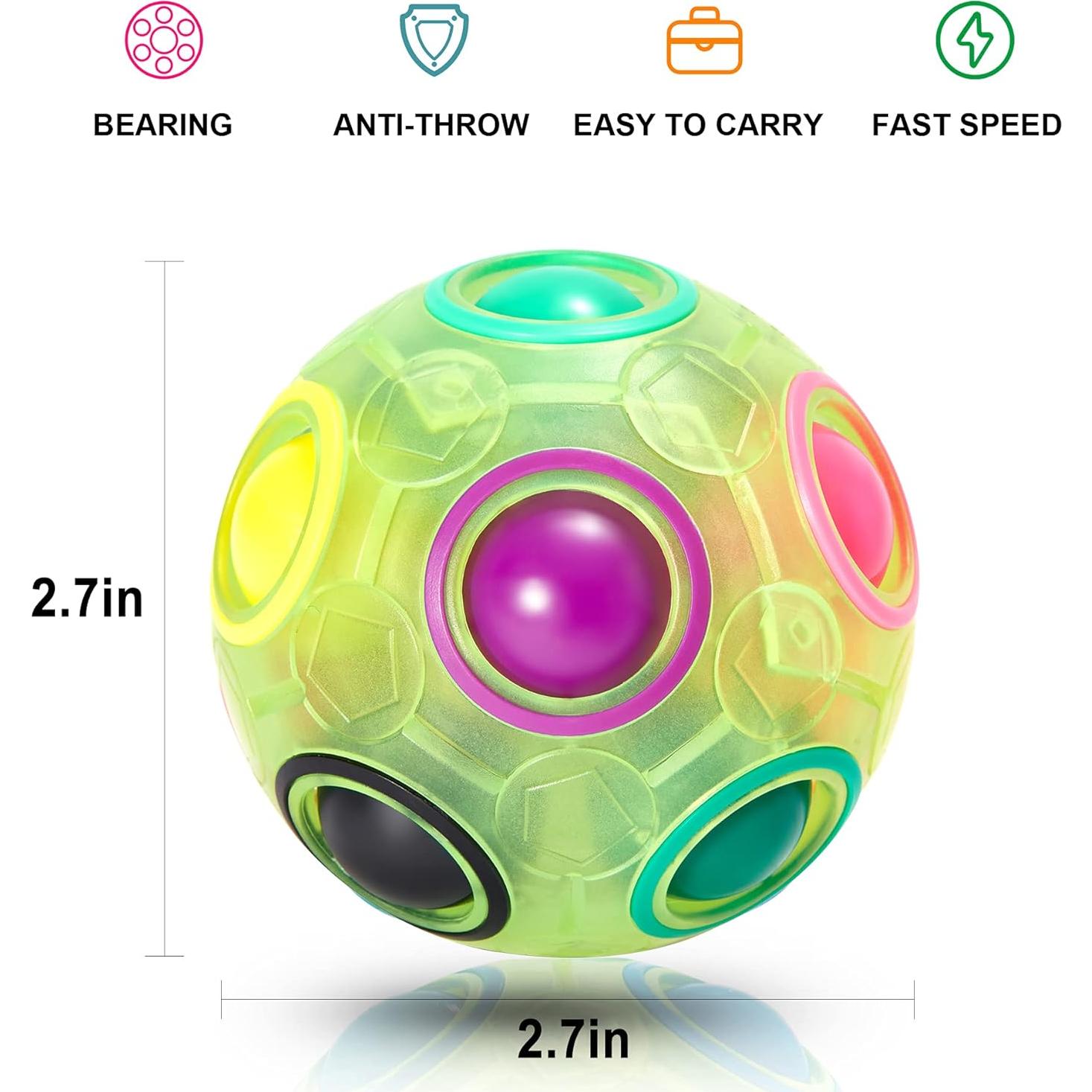 Bola de Rompecabezas Arcoíris Vdealen 7 cm Antiestrés