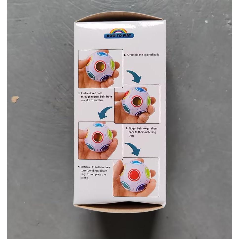 Bola de Rompecabezas Arcoíris Vdealen 7 cm Juguete Fidget