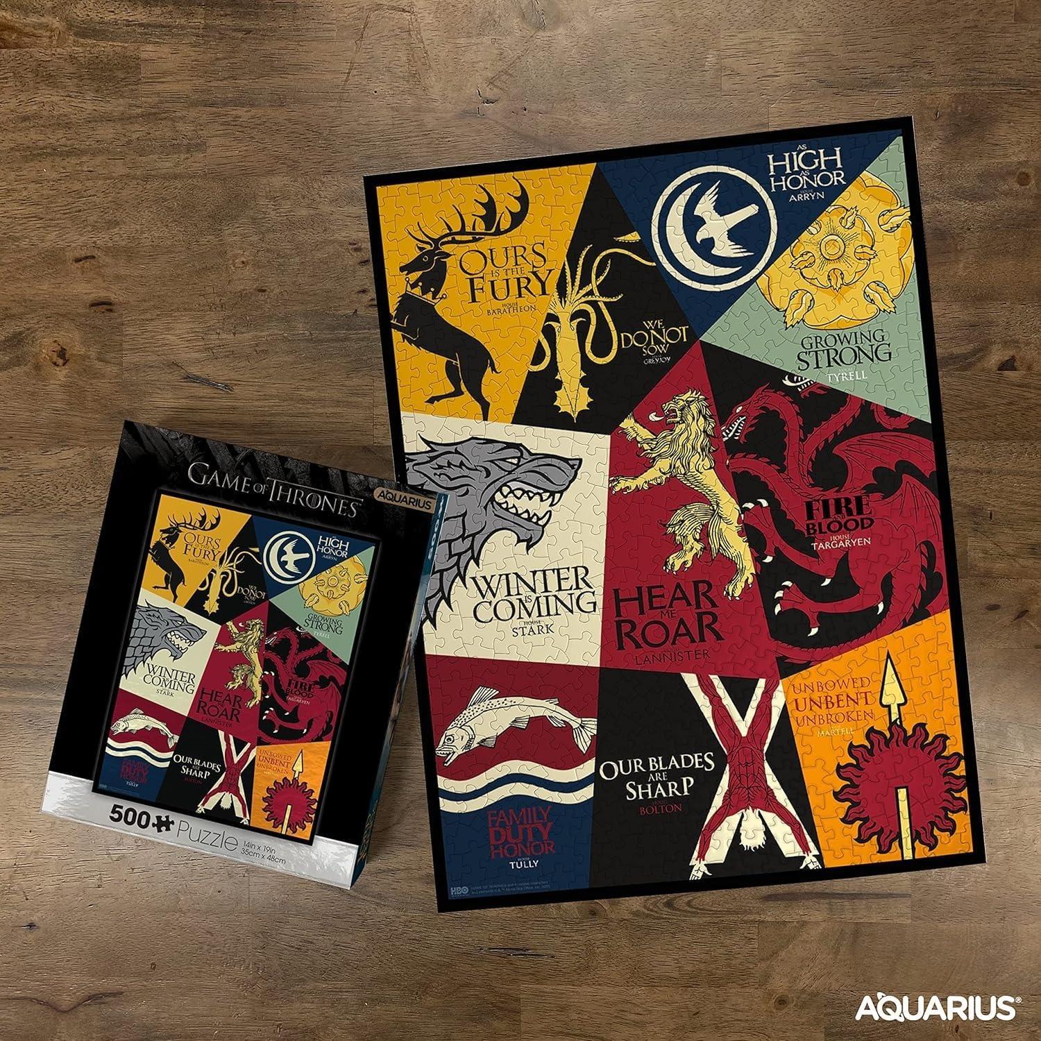 Rompecabezas 500 Piezas AQUARIUS Juego de Tronos Lema