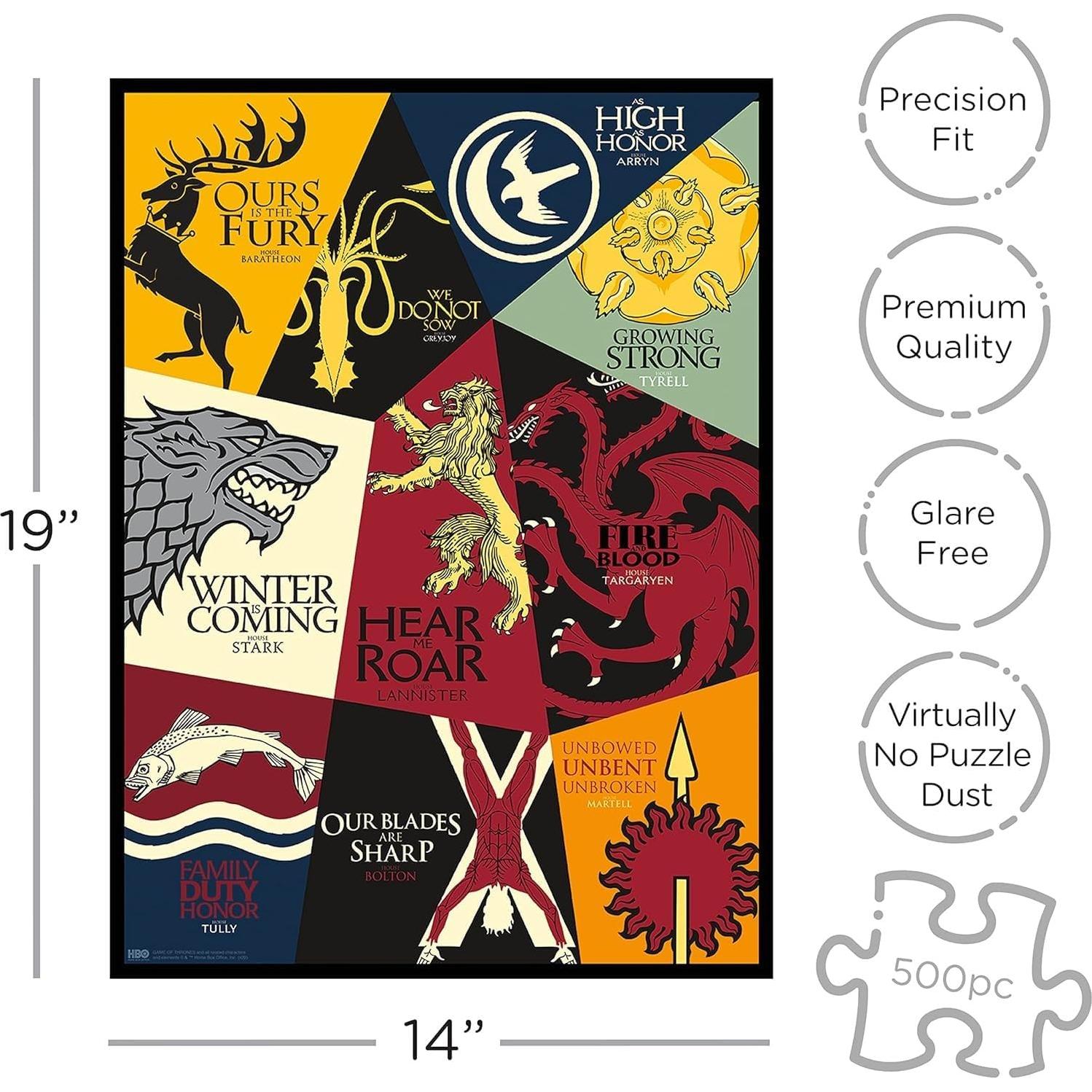 Rompecabezas 500 Piezas AQUARIUS Juego de Tronos Lema