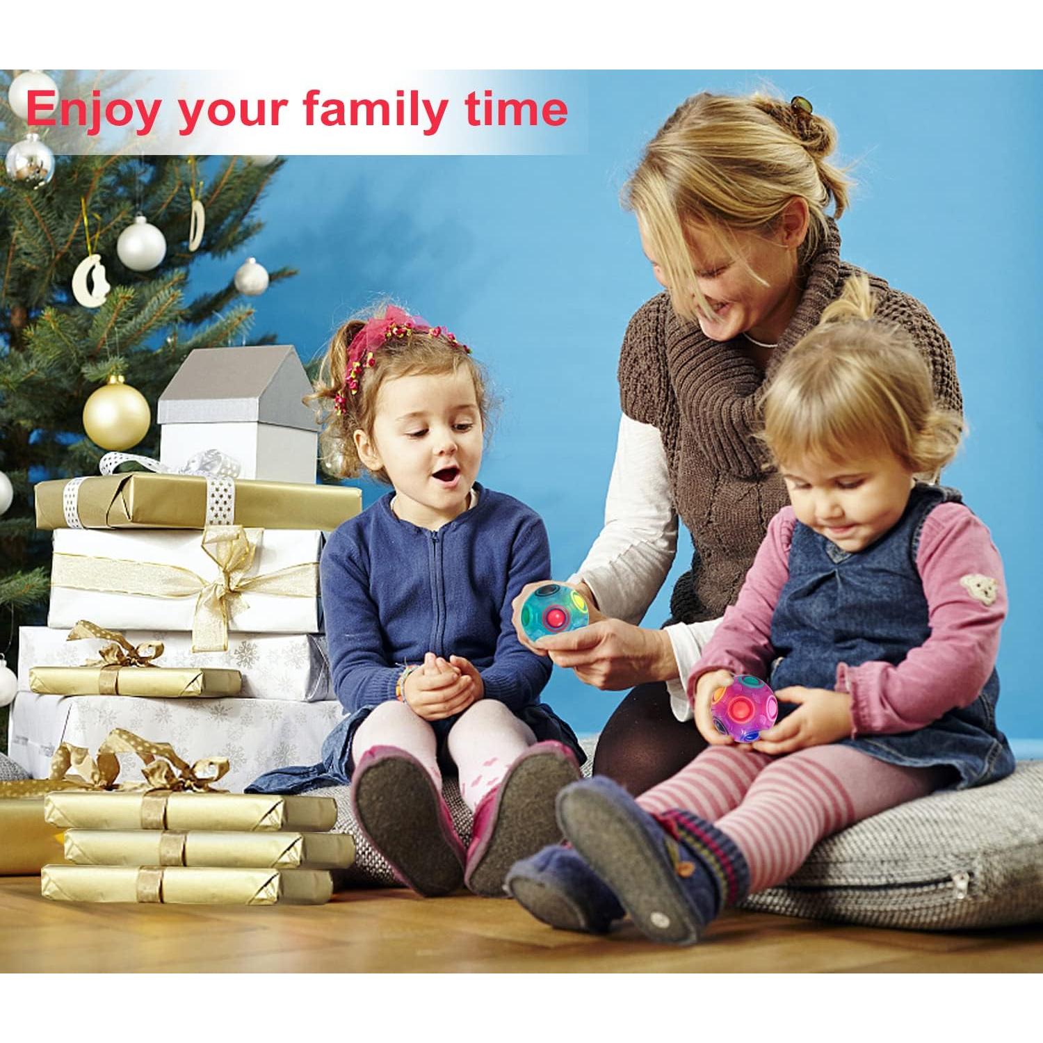 Bola de Rompecabezas Mágica Vdealen 7 cm Arcoíris - 2 Piezas