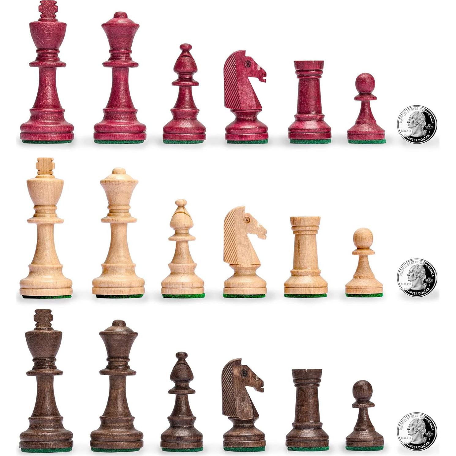 Juego de Ajedrez de Madera para 3 Jugadores Husaria 54 cm