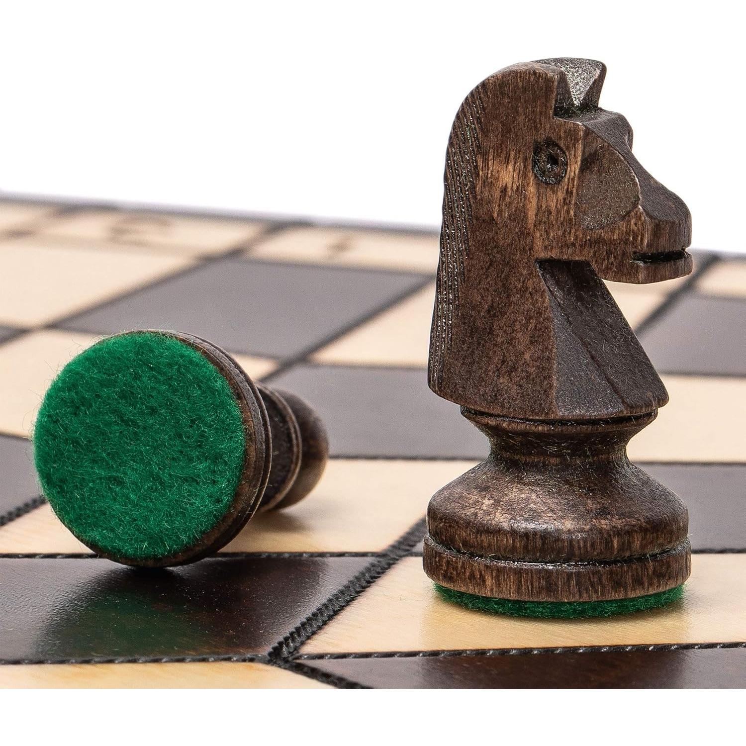 Juego de Ajedrez de Madera para 3 Jugadores Husaria 54 cm