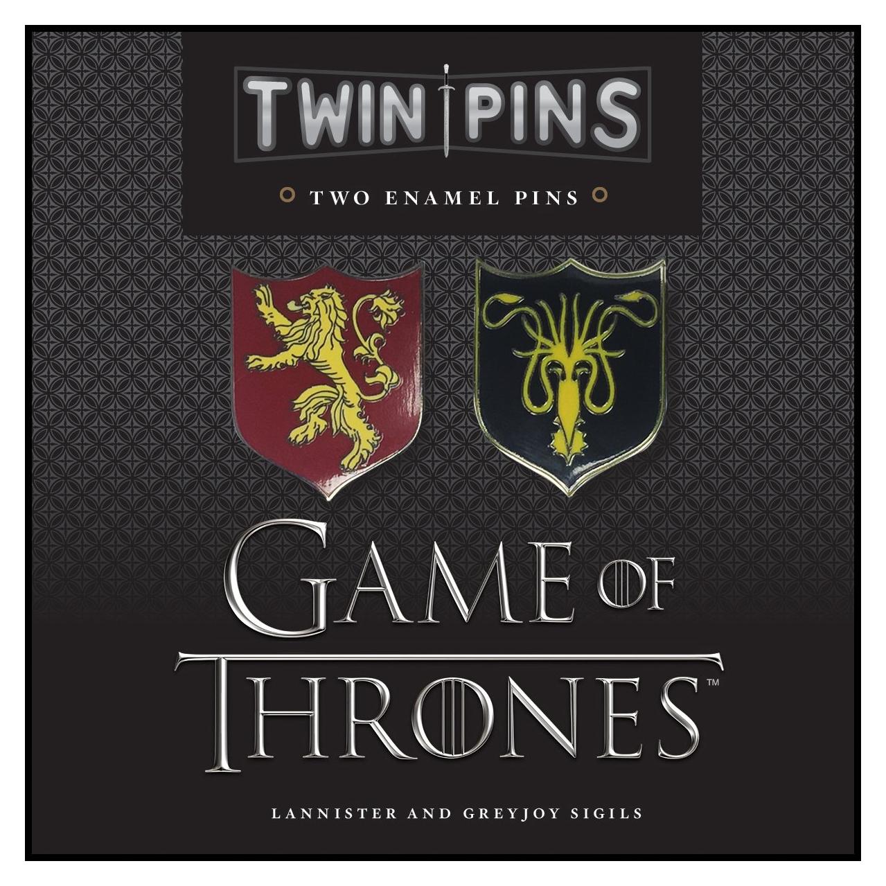 Game of Thrones Twin Pins: Lannister and Greyjoy Sigils: Two Enamel Pins (Game of Thrones Accessories, Enamel Pins, Products from Game of Thrones) (Game of Thrones x Chronicle Books)