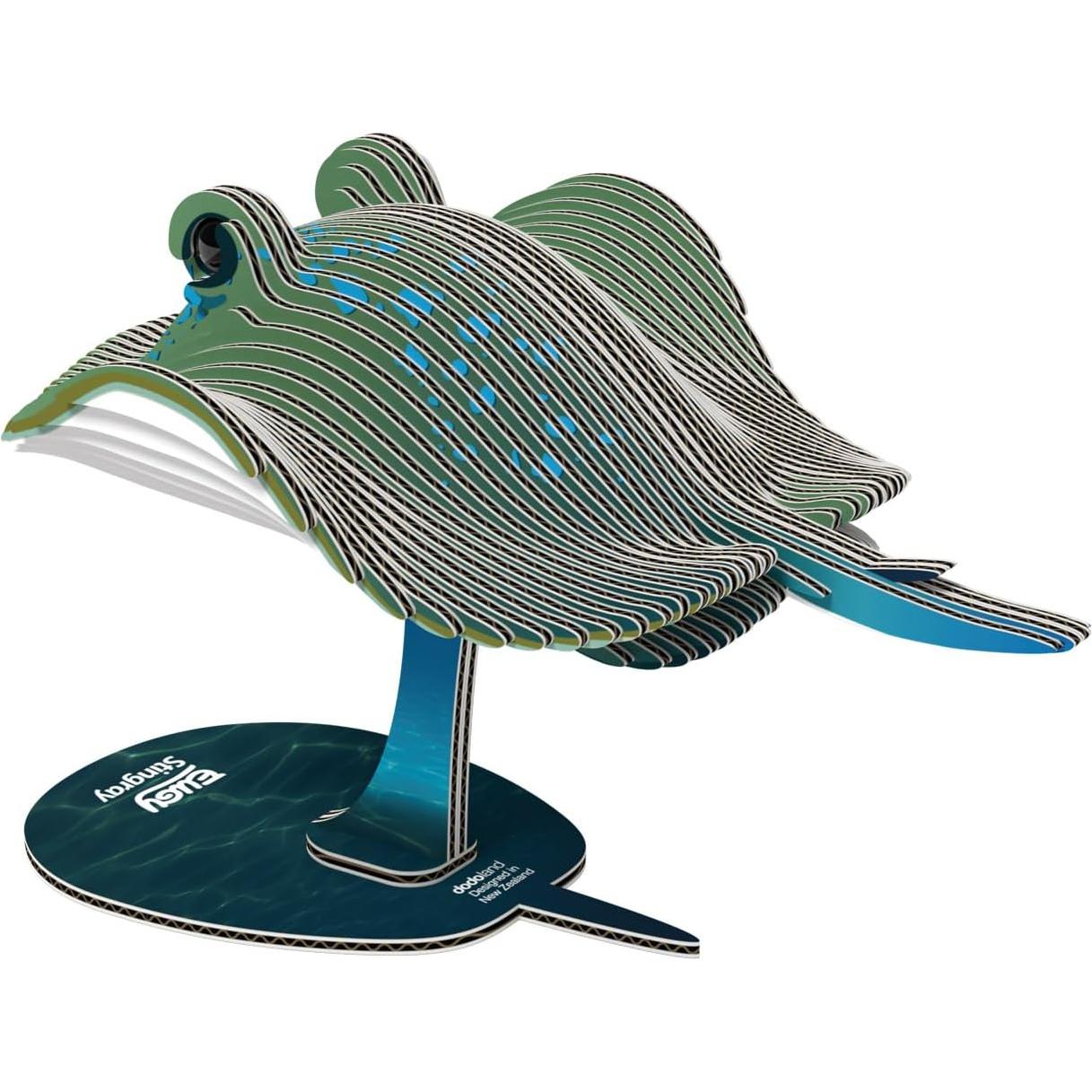 Rompecabezas 3D Mantarraya Eugy - Ecológico y Educativo 50 Piezas