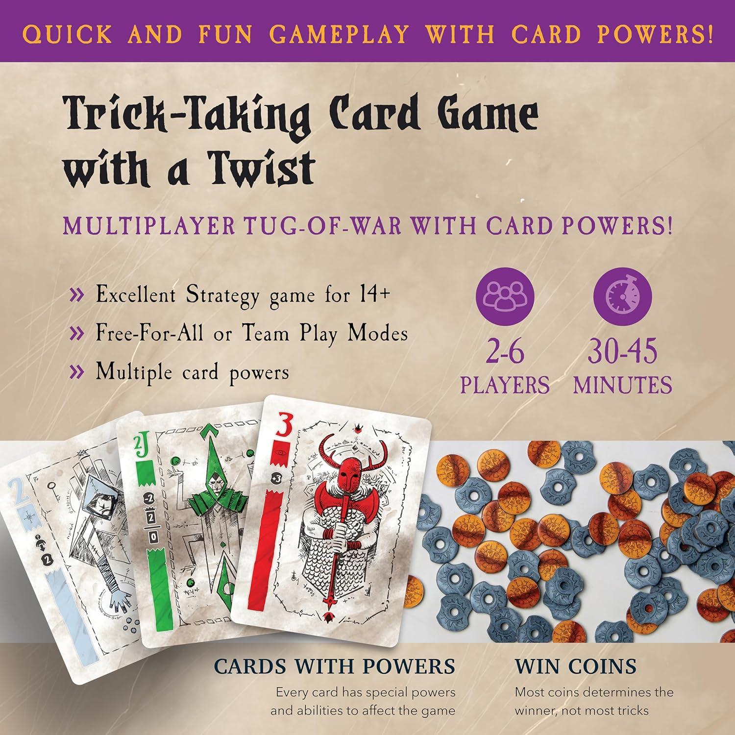 Juego de Cartas Tronos de Valeria - Estrategia para 3-6 Jugadores