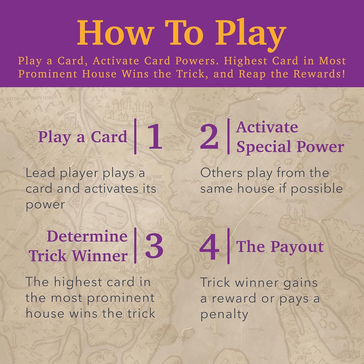 Juego de Cartas Tronos de Valeria - Estrategia para 3-6 Jugadores