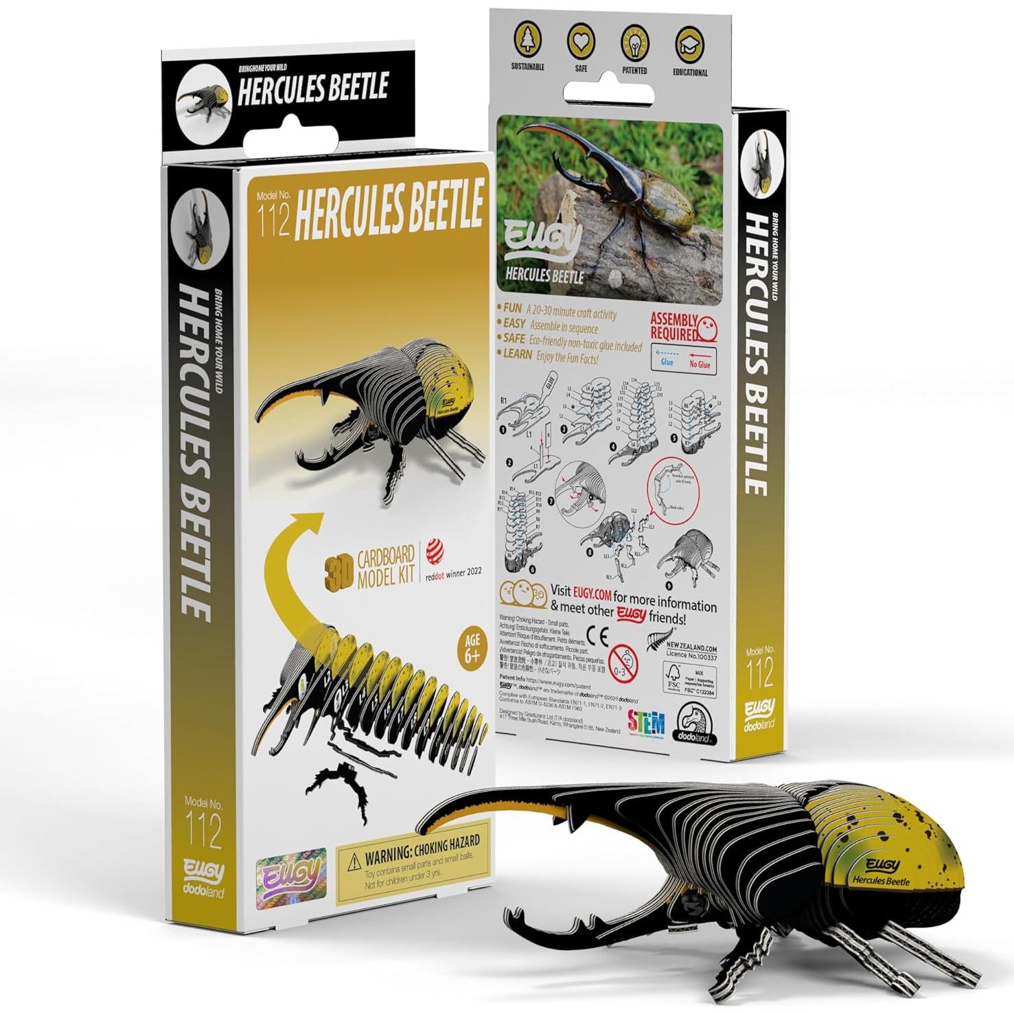 Rompecabezas 3D Escarabajo Hécules Eugy - 42 Piezas Ecológico