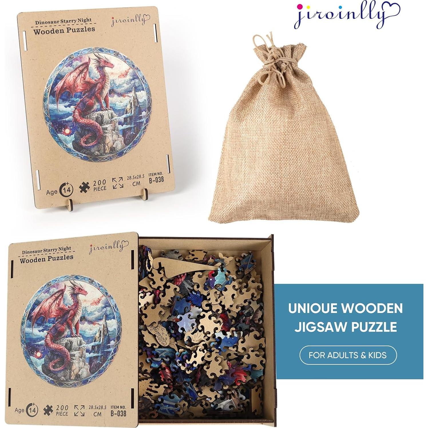 Rompecabezas de Madera 200 Piezas Dragón del Cielo Estrellado