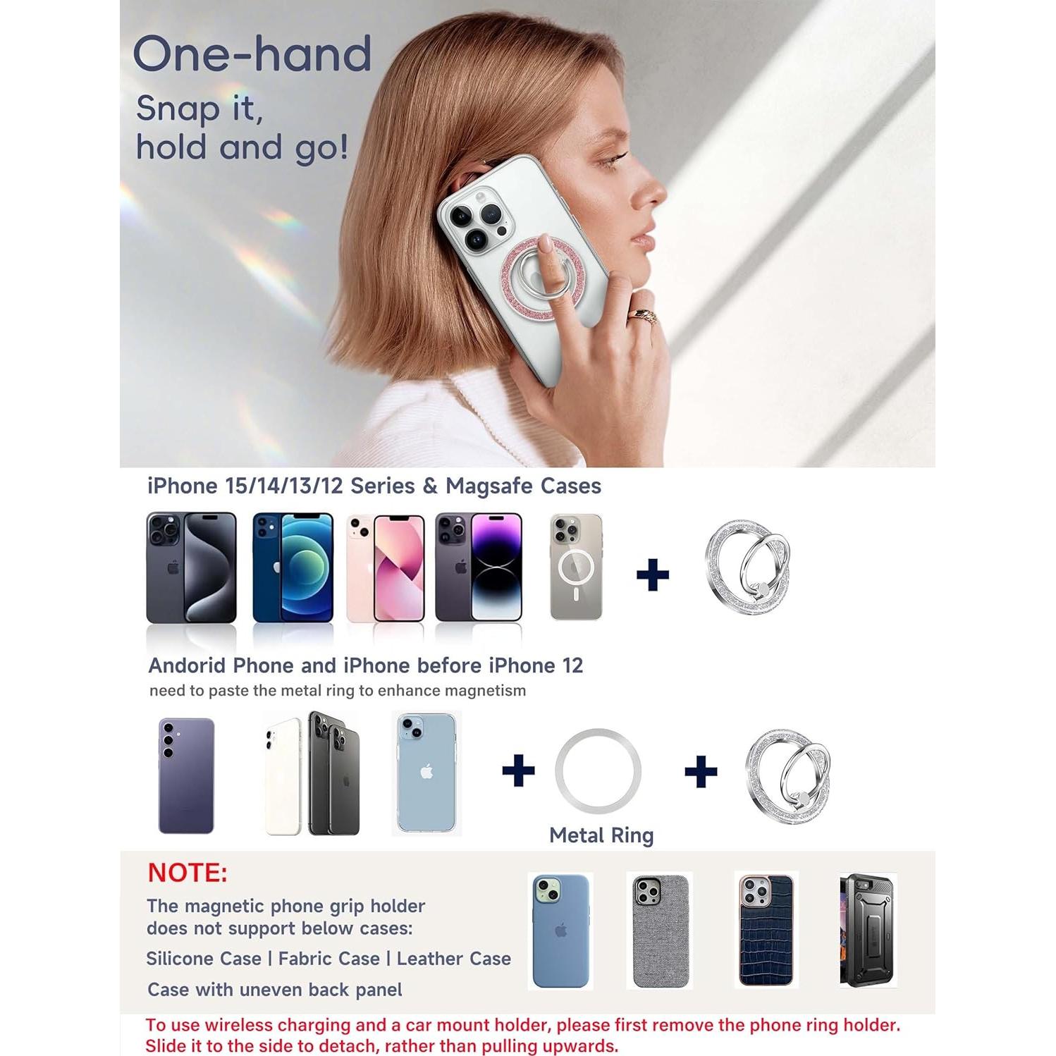 Soporte Magnético para iPhone KOLIYALIC Brillo Plateado