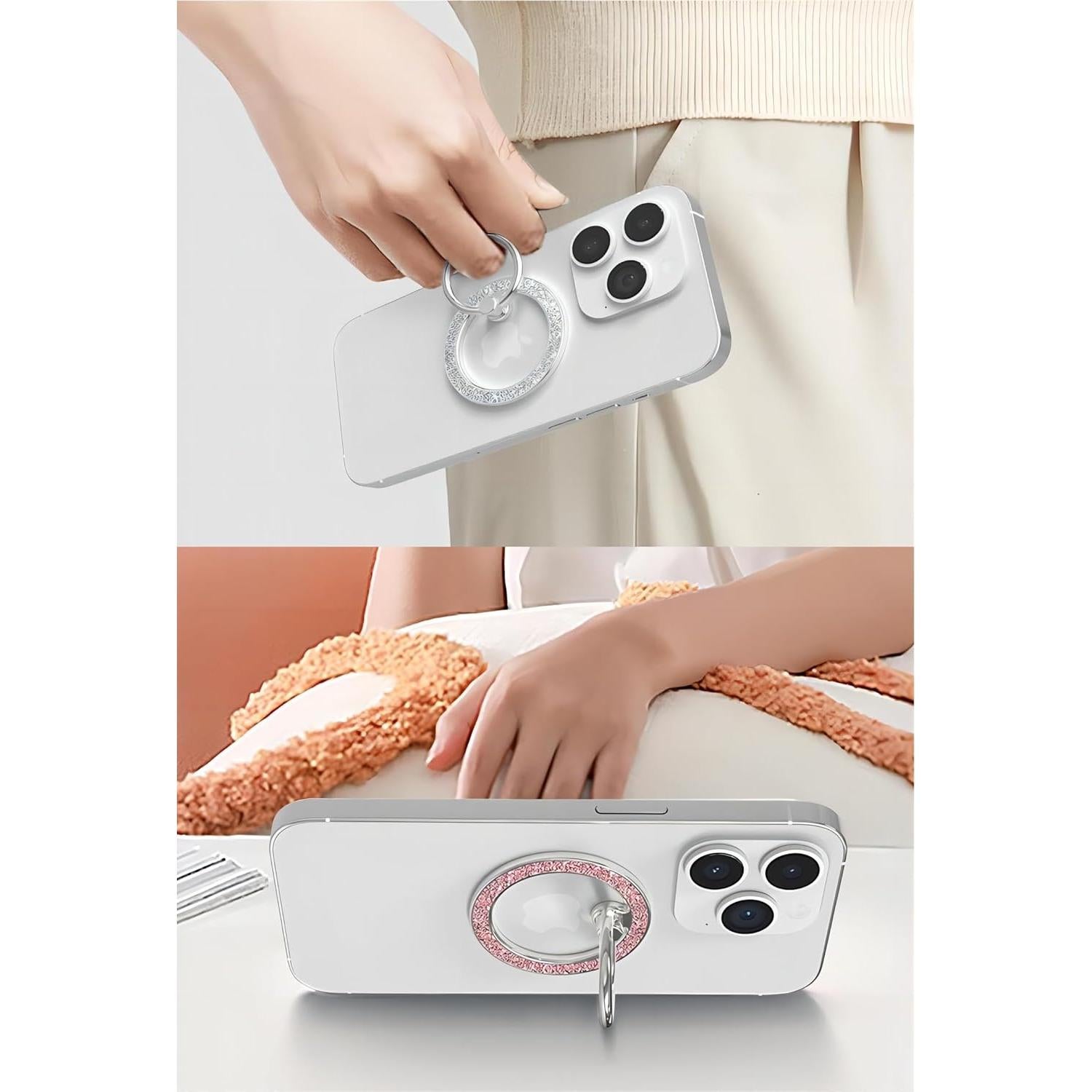 Soporte Magnético para iPhone KOLIYALIC Brillo Plateado