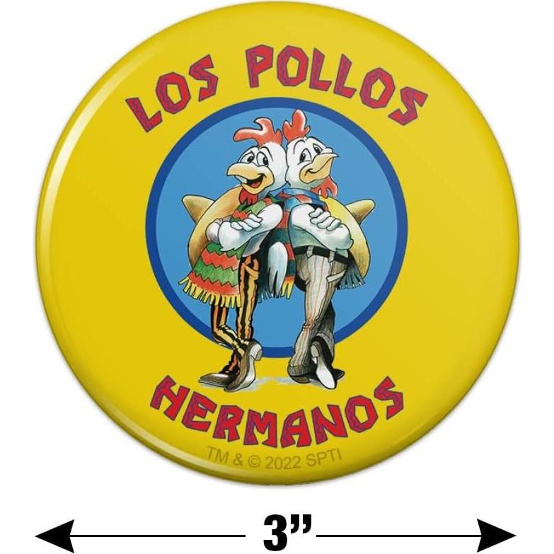 Imán de Botón Breaking Bad Los Pollos Hermanos 7.6cm
