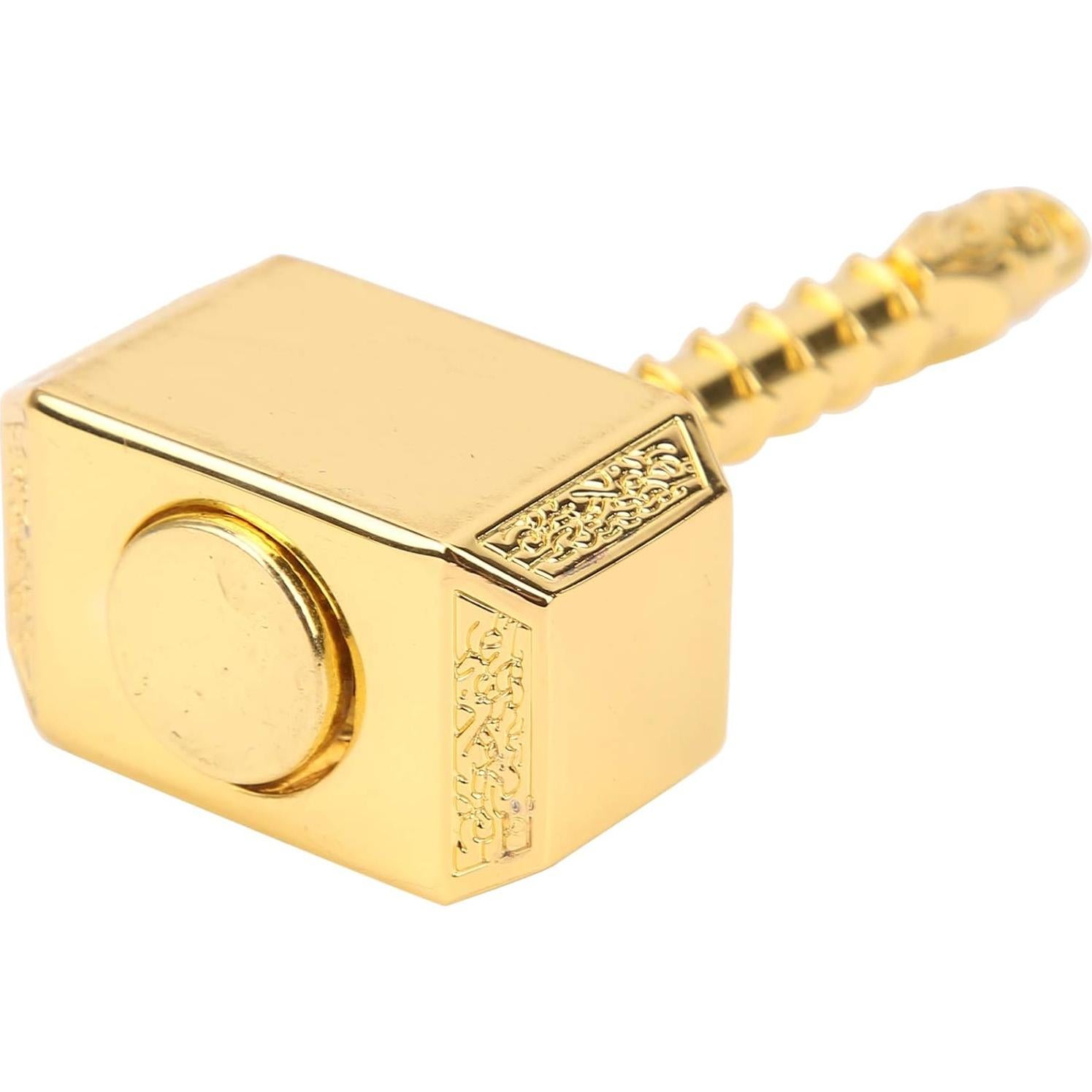 Juguete Antiestrés Punta de Dedo NUMNBE Martillo Oro 7x3.5cm