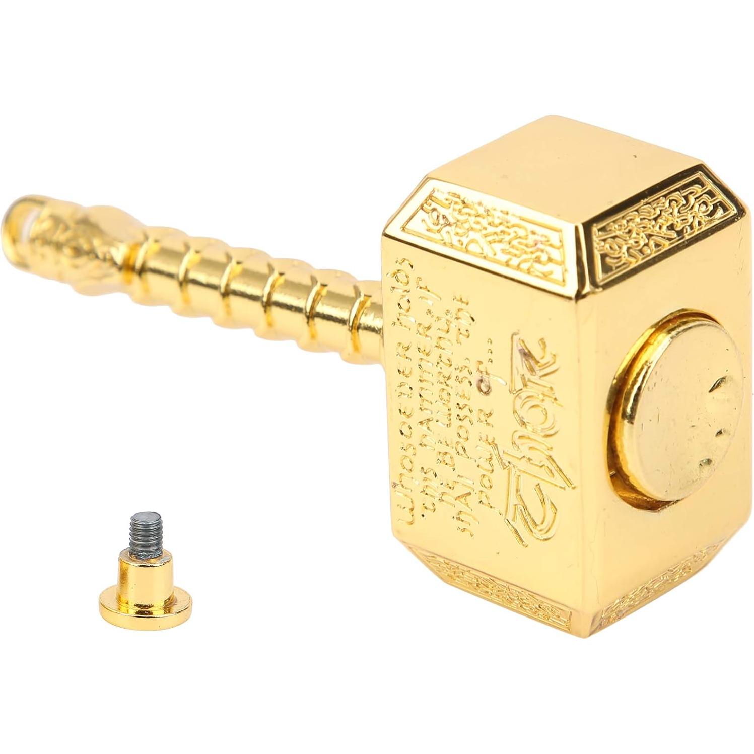 Juguete Antiestrés Punta de Dedo NUMNBE Martillo Oro 7x3.5cm