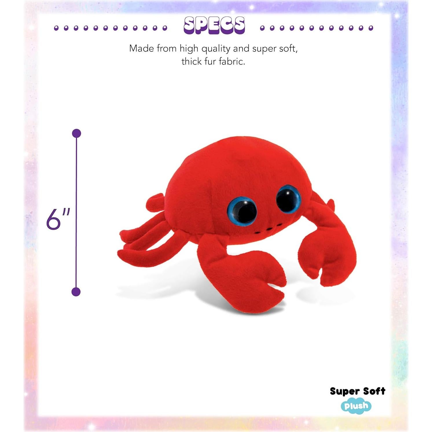 Cangrejo de Peluche Rojo Ojos Grandes Puzzled 15 cm Suave