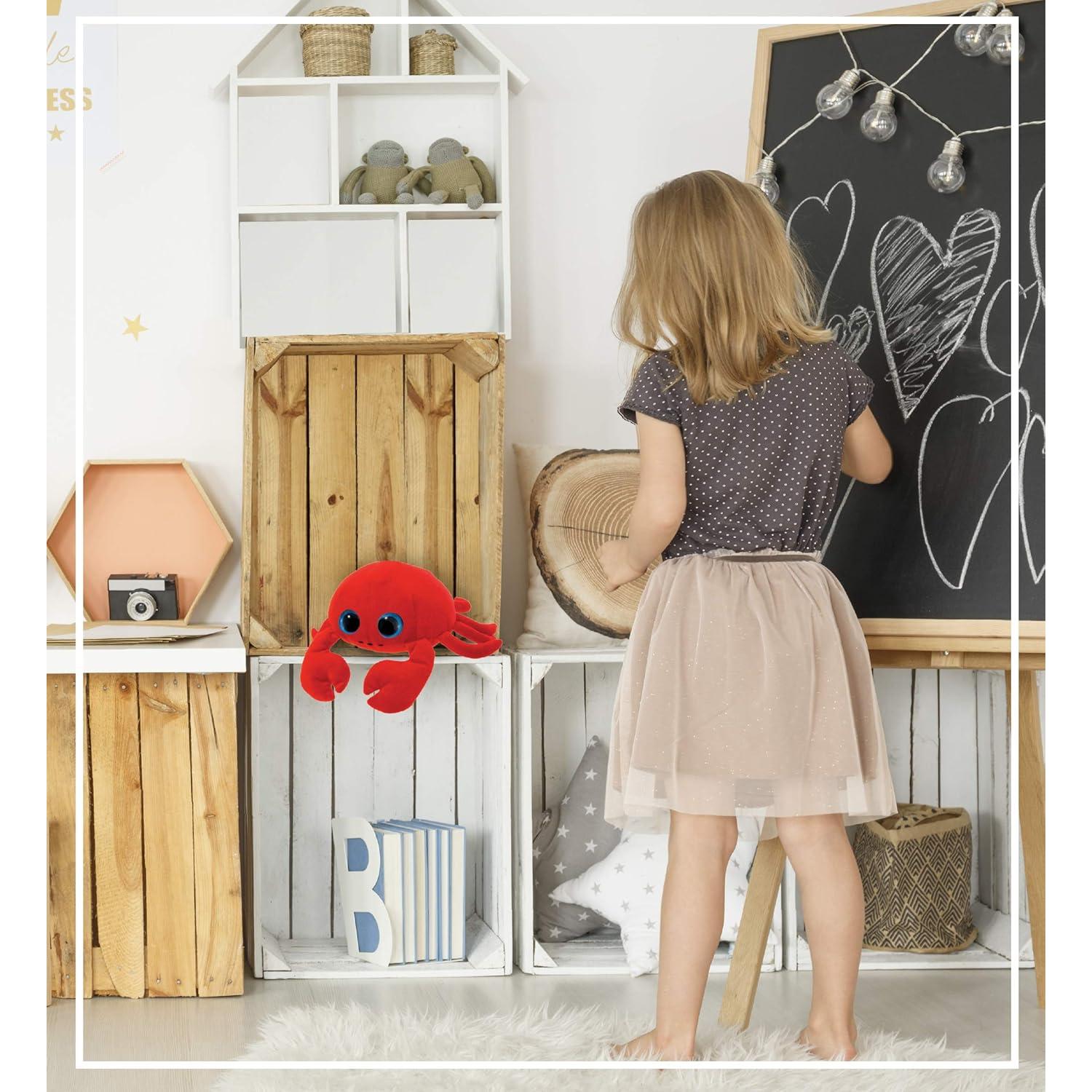 Cangrejo de Peluche Rojo Ojos Grandes Puzzled 15 cm Suave