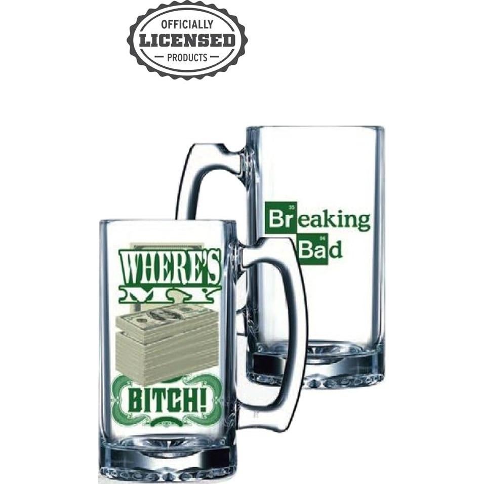 Taza de Cerveza Breaking Bad Just Funky 0.47L Transparente