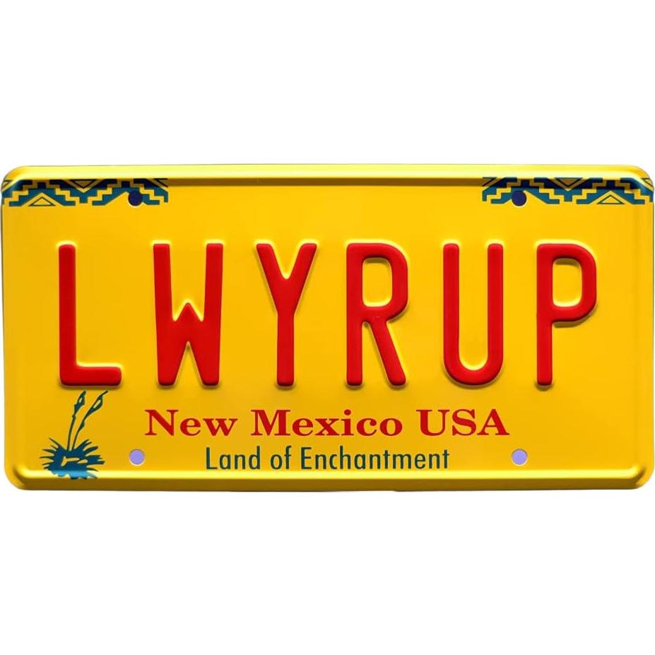 Conjunto de 5 Réplicas Placas Licencia Autos Breaking Bad OPO 10