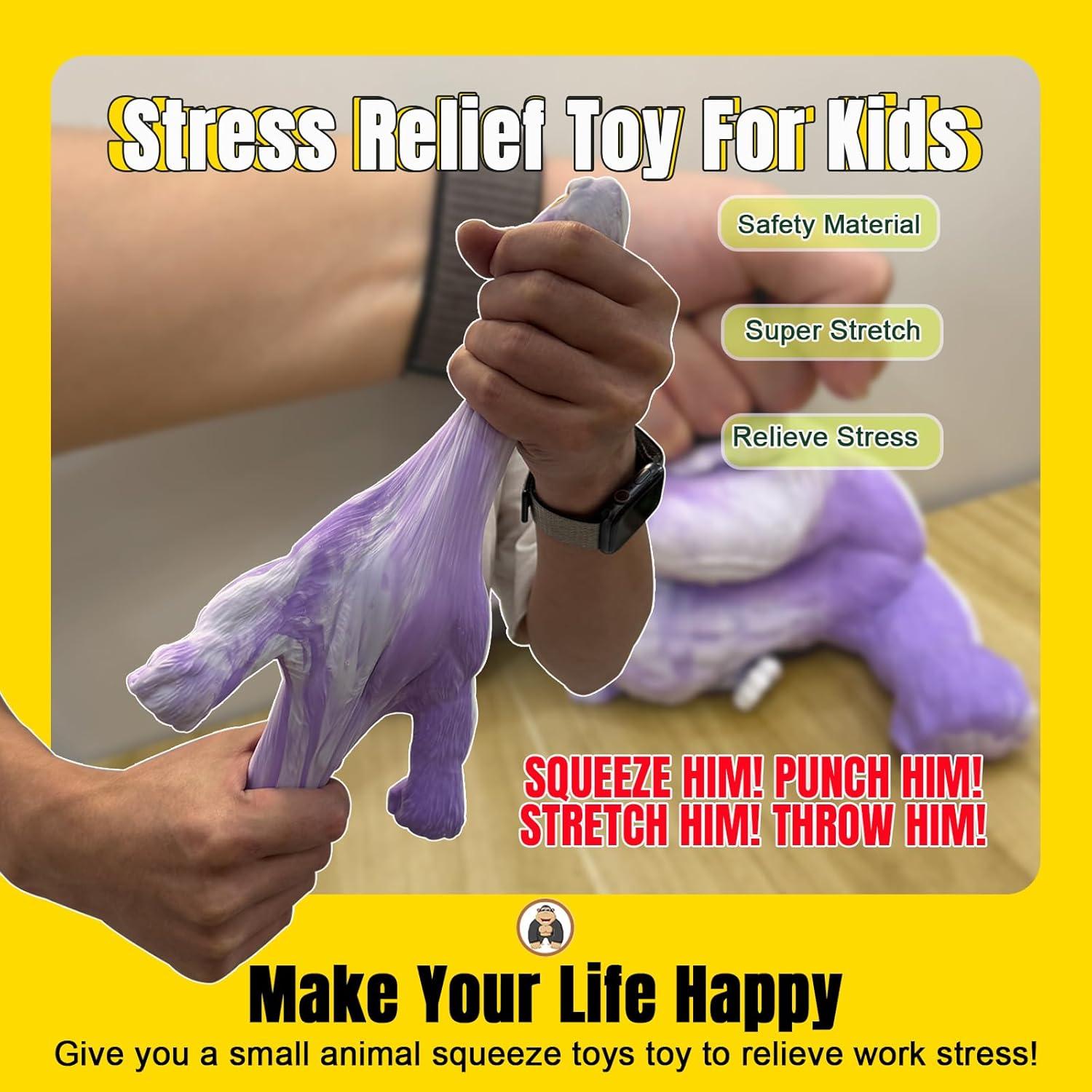 Juguete Antiestrés Gorila YHan Mediano Púrpura Aplastable