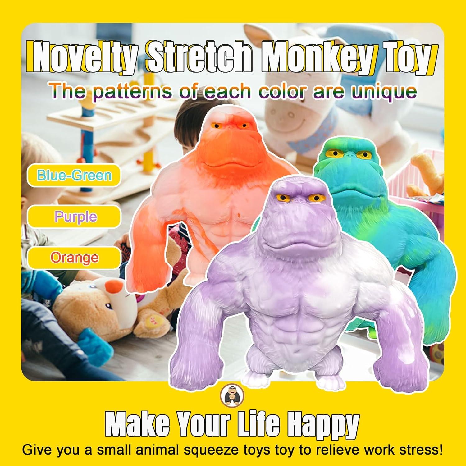 Juguete Antiestrés Gorila YHan Mediano Púrpura Aplastable