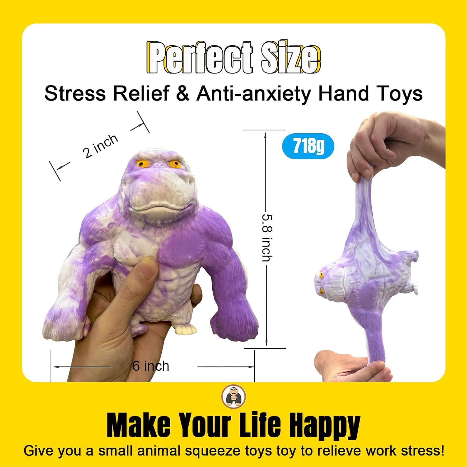 Juguete Antiestrés Gorila YHan Mediano Púrpura Aplastable