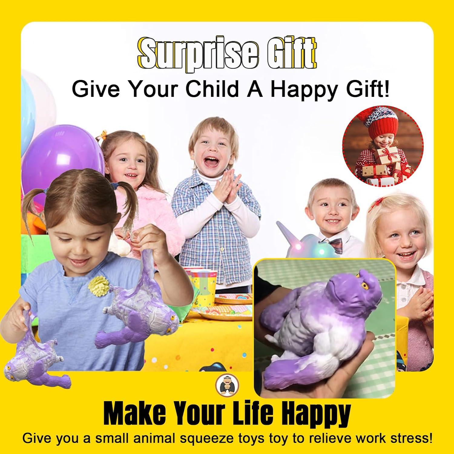 Juguete Antiestrés Gorila YHan Mediano Púrpura Aplastable