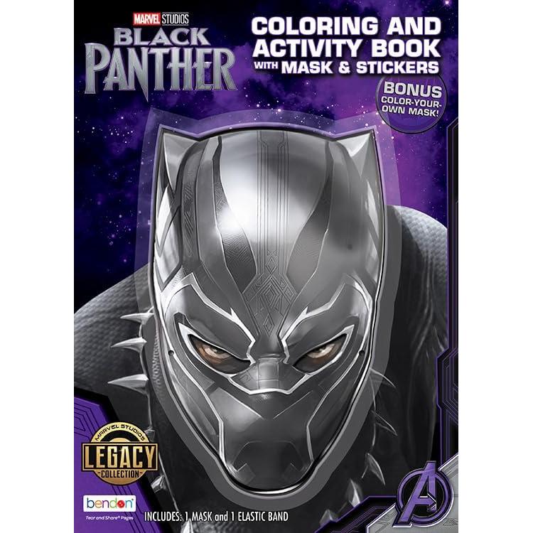 Libro para Colorear Pantera Negra + Máscara Elástica - Marvel