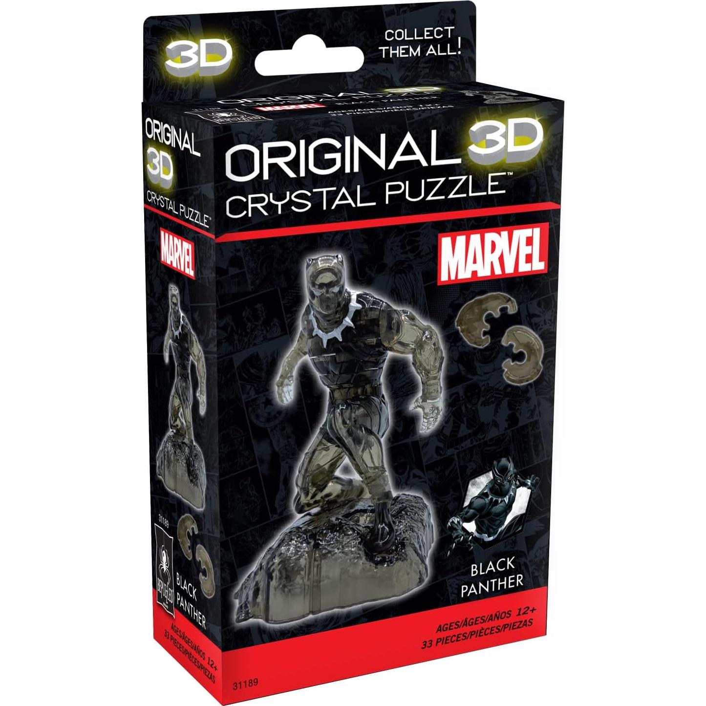 Rompecabezas 3D de Cristal BePuzzled Pantera Negra 14.6x9.5cm