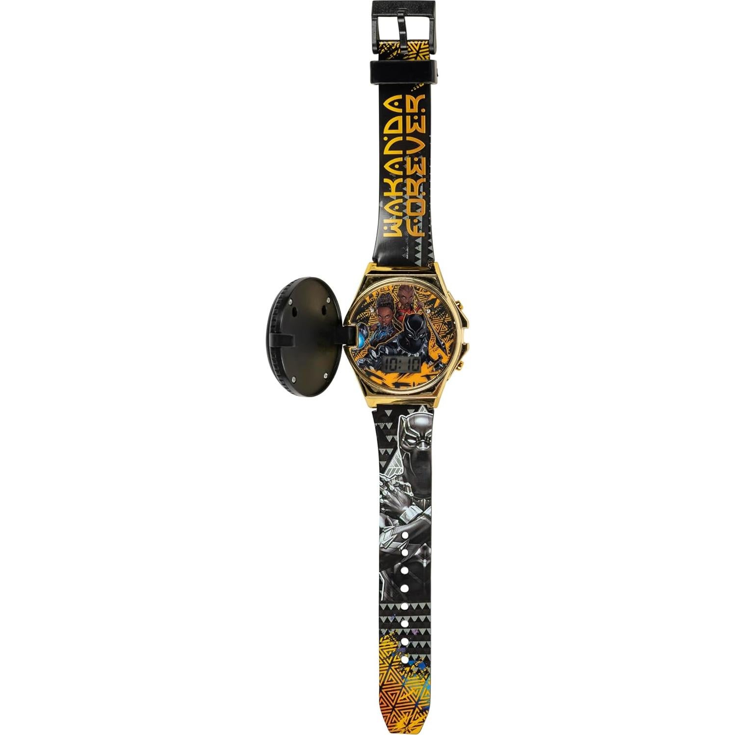 Reloj LCD Marvel Black Panther para Niños con Luz - Correa Ajustable