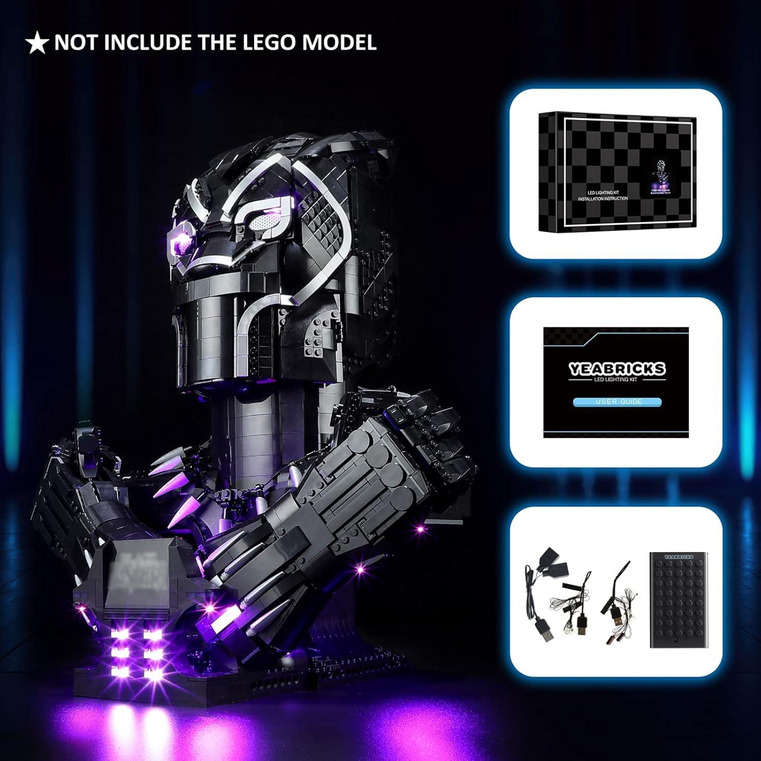 Kit de Luz LED YEABRICKS para Lego 76215 Marvel Black Panther