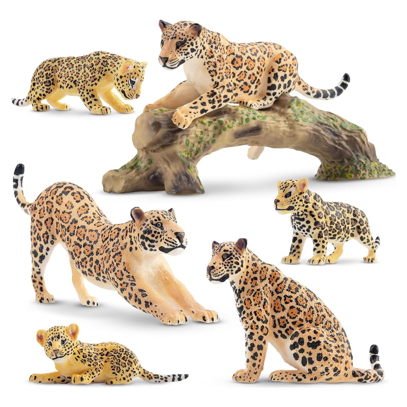 Juego de Figuras de Animales Jaguar TOYMANY 7PCS Realistas
