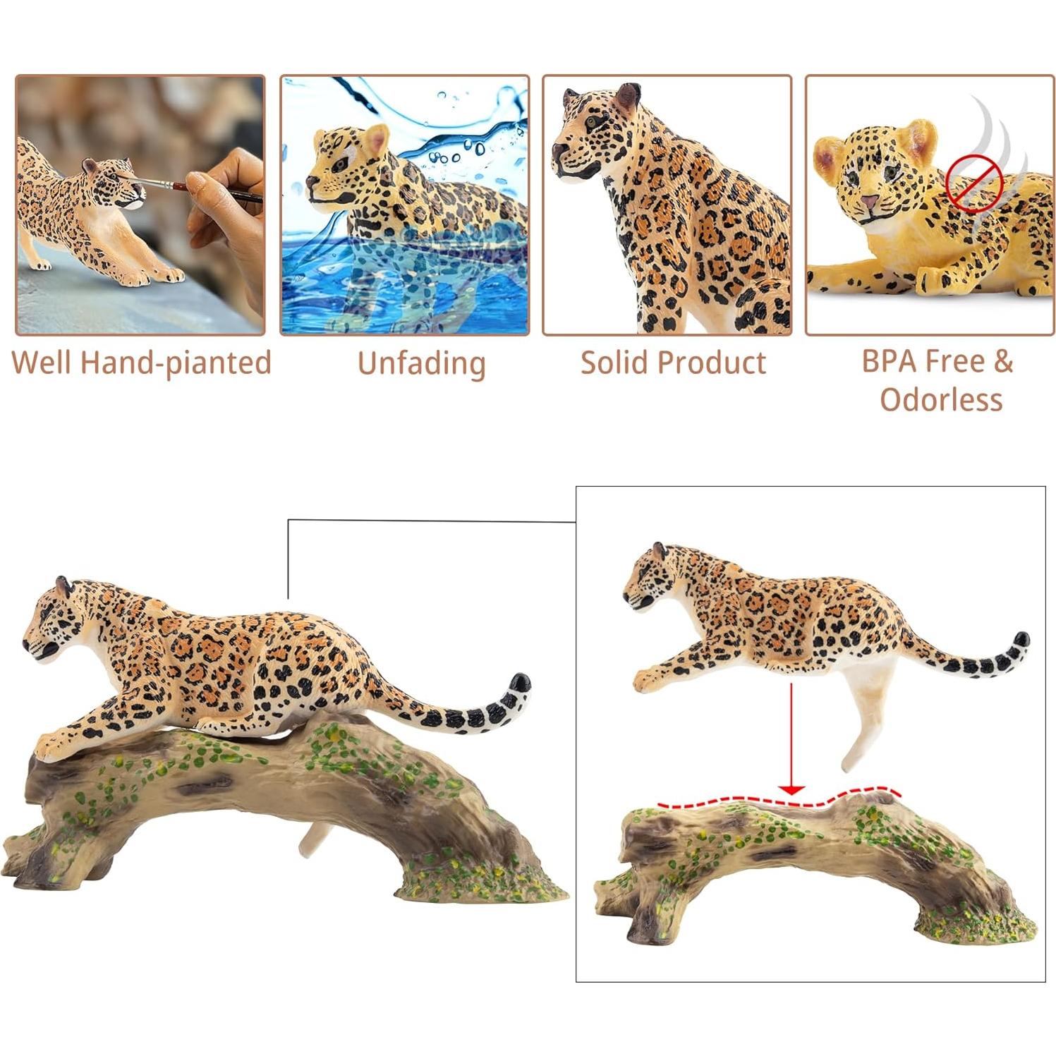 Juego de Figuras de Animales Jaguar TOYMANY 7PCS Realistas