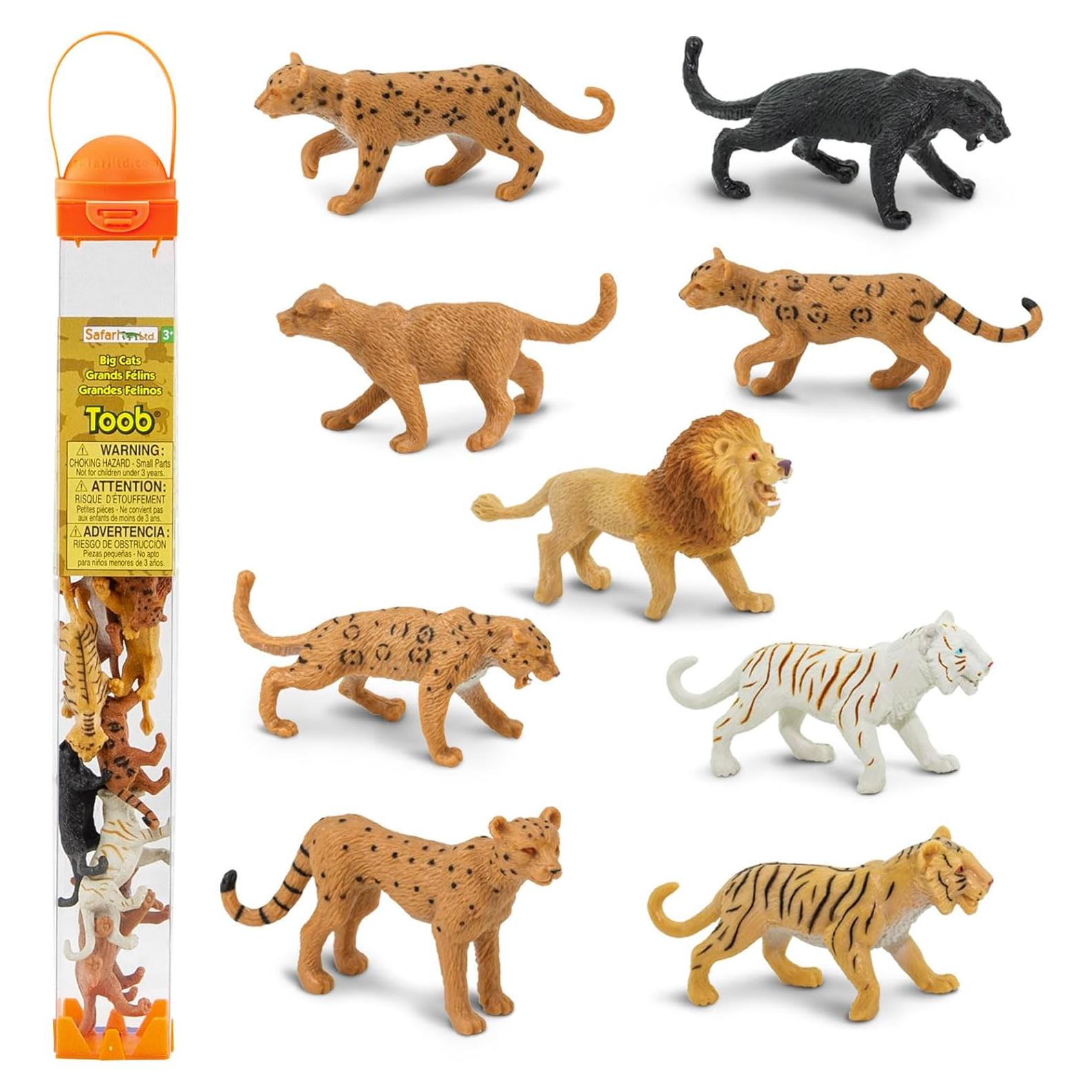 Safari Ltd. TOOB Grandes Gatos - 9 Mini Figuras Educativas