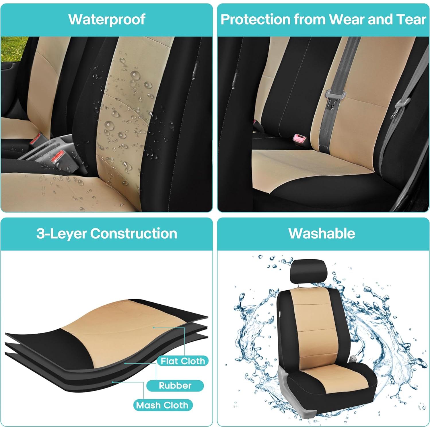 Funda de Asiento Completa FH Group Neopreno Impermeable 7 Asientos