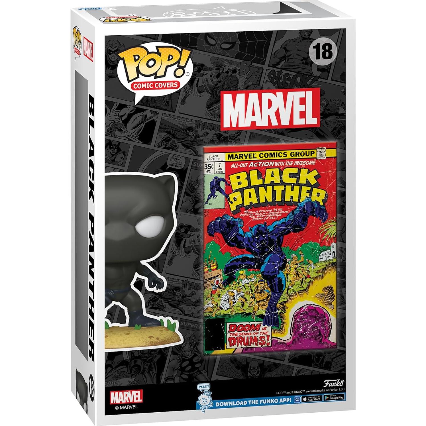 Funko Pop! Comic Cover Pantera Negra Marvel 9.7cm