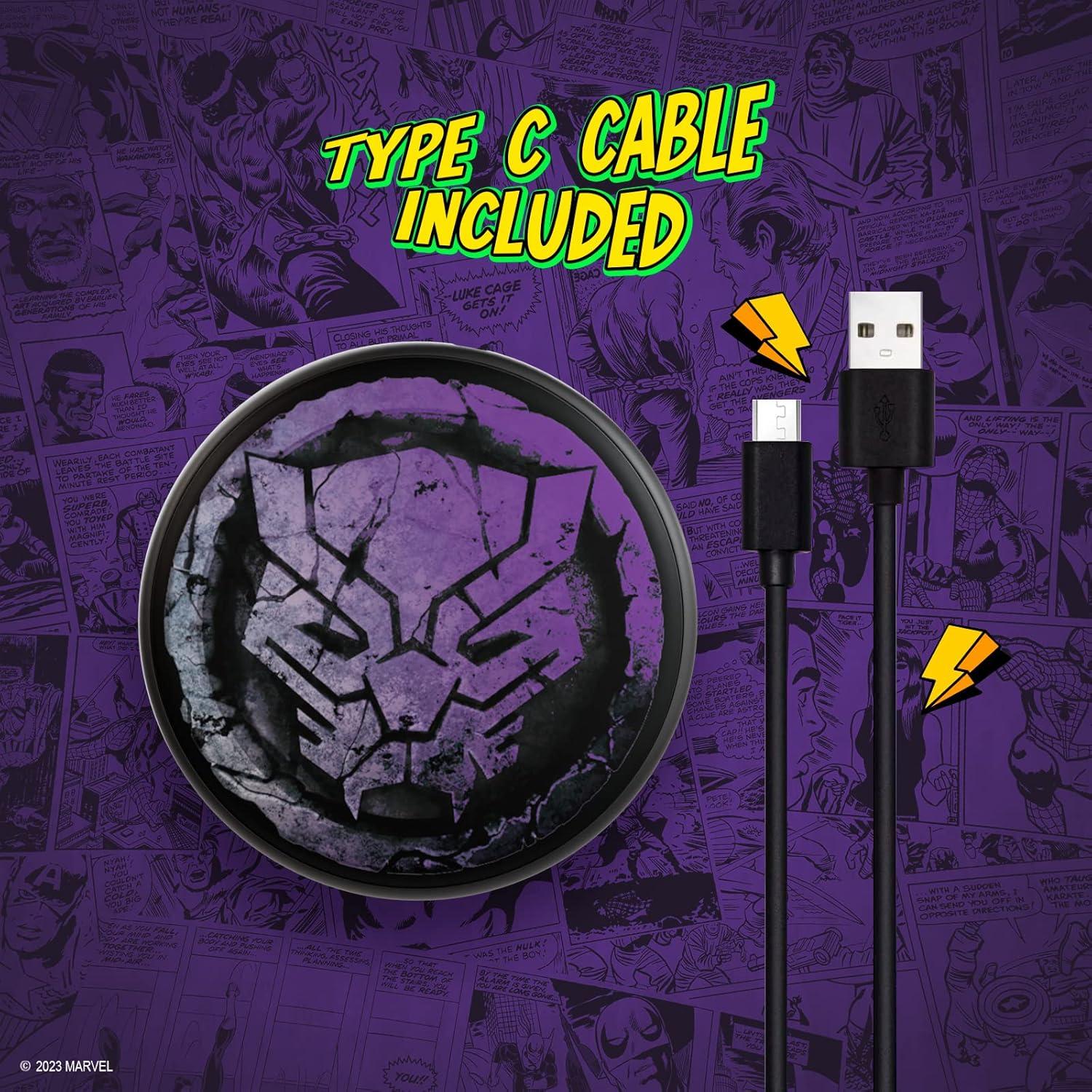 Base de Carga Inalámbrica Marvel Avengers Black Panther 10W