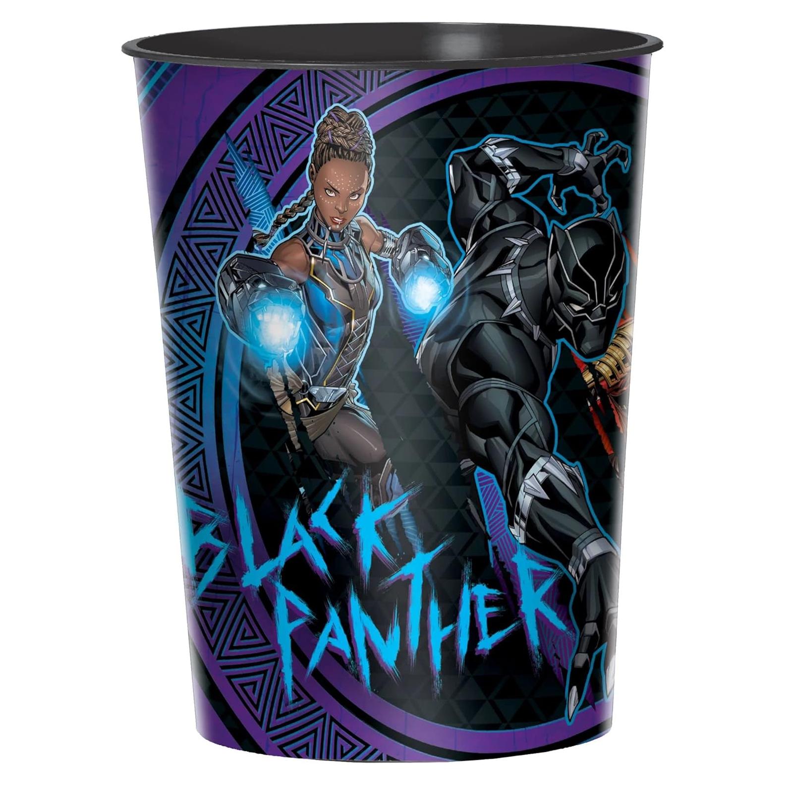 Taza Plástica Multicolor Amscan Black Panther 473 ml Desechable