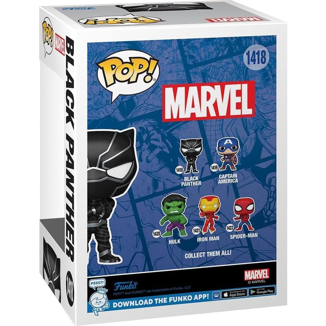 Figura de Vinilo POP Black Panther Funko 9.53 cm con Protector
