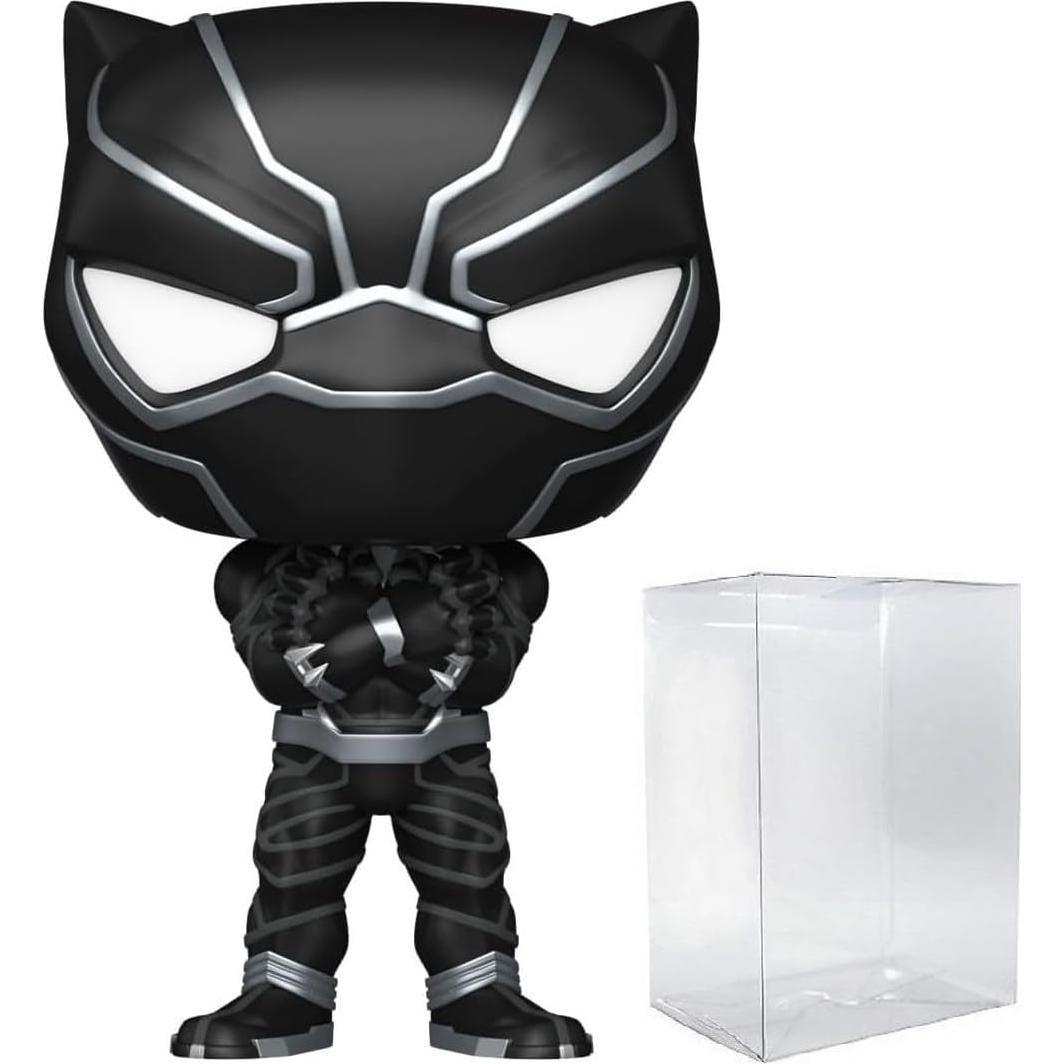 Figura de Vinilo POP Black Panther Funko 9.53 cm con Protector