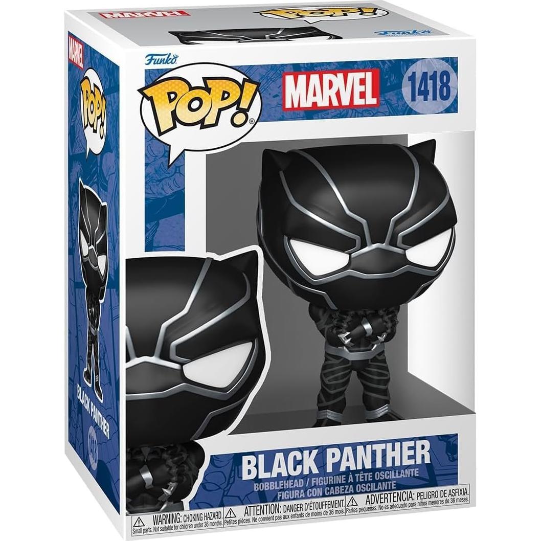 Figura de Vinilo POP Black Panther Funko 9.53 cm con Protector