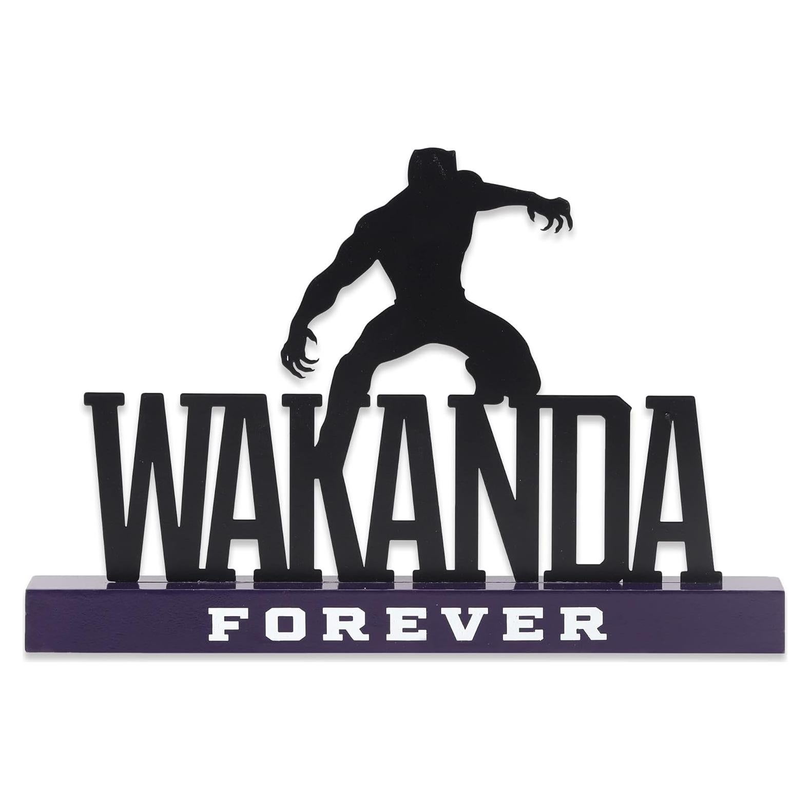 Decoración de Mesa Marvel Black Panther - Metal y Madera 30.5x20.3 cm