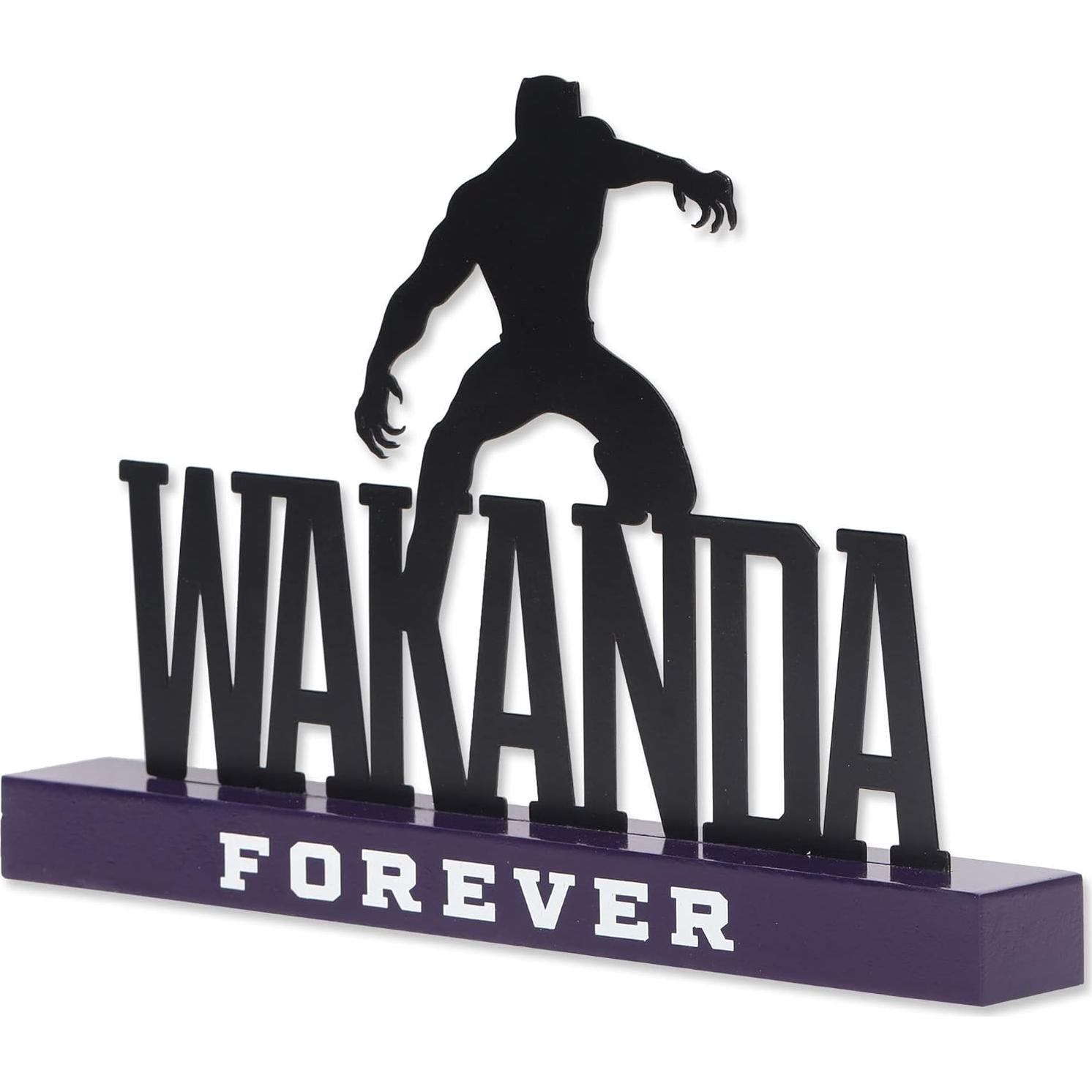 Decoración de Mesa Marvel Black Panther - Metal y Madera 30.5x20.3 cm