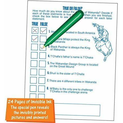 Libro de Juegos Black Panther Marvel con Tinta Invisible