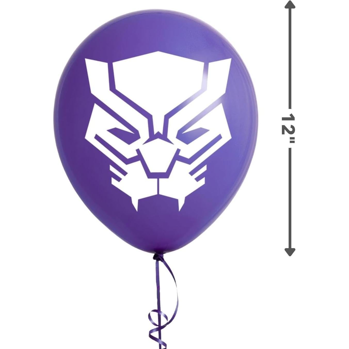 Globos de látex multicolor Amscan Black Panther 30 cm - 6 Piezas