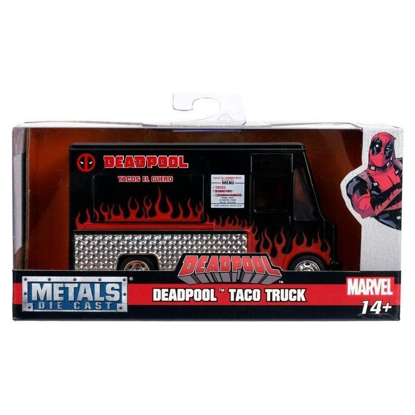 Camión de Taco Deadpool Negro Jada 1/32 Diecast