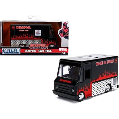 Camión de Taco Deadpool Negro Jada 1/32 Diecast