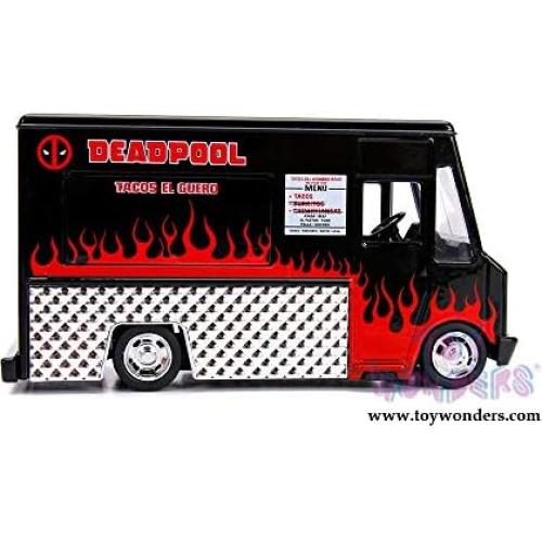 Camión de Taco Deadpool Negro Jada 1/32 Diecast