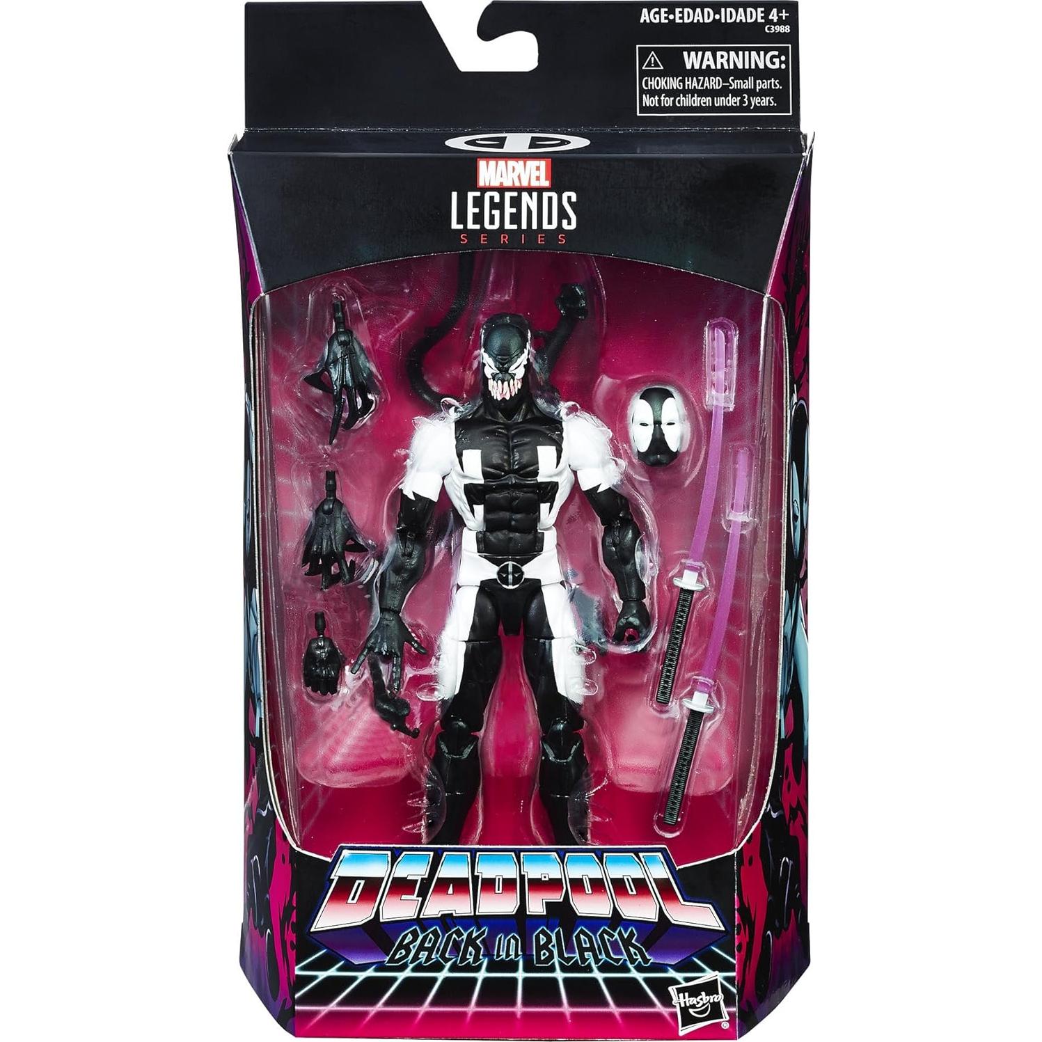 Figura Deadpool Marvel Legends 15 cm Traje Negro Symbiote